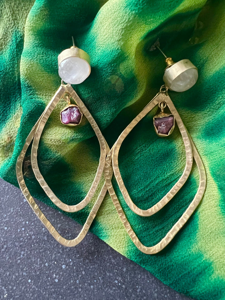 Double Stone Statement Danglers