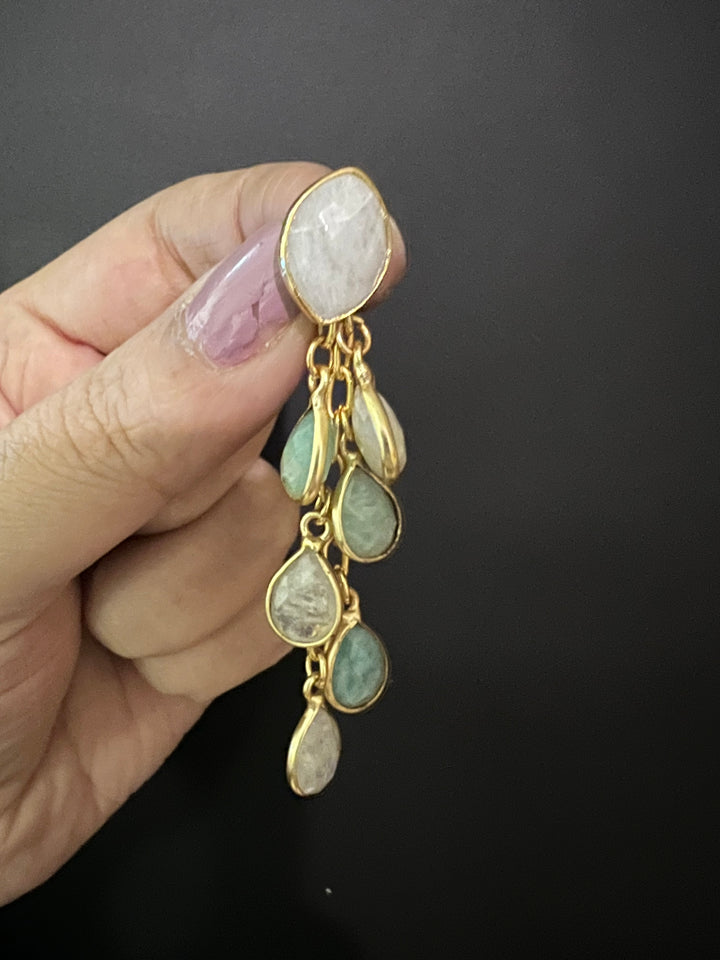 Amazonite and Moonstone Dangler