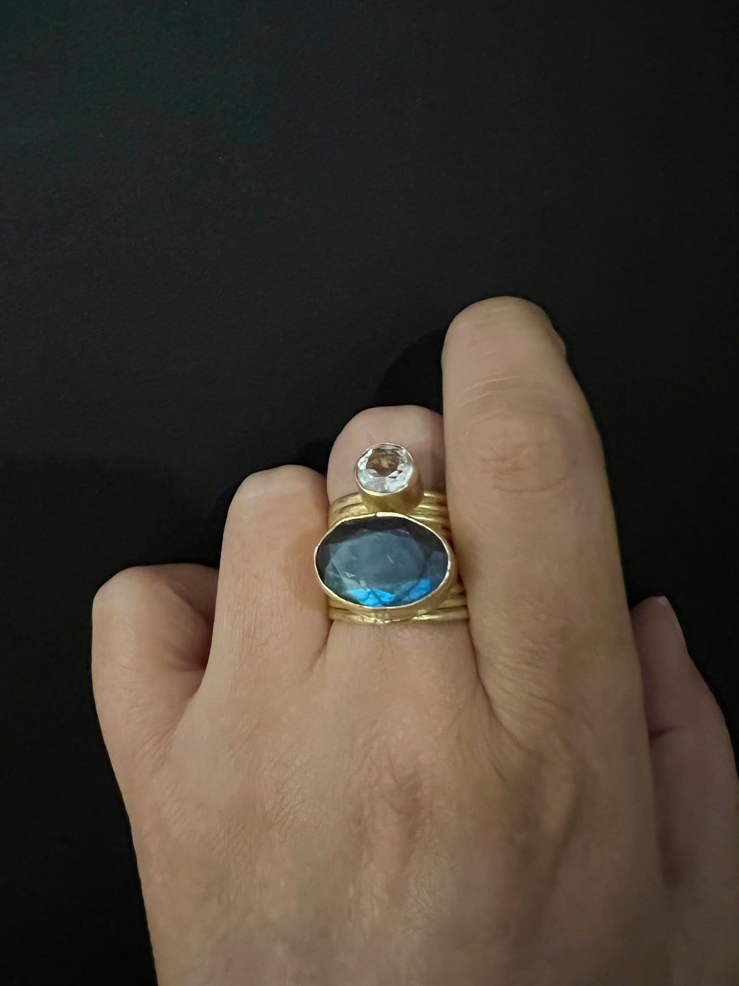 Natural Labradorite Ring