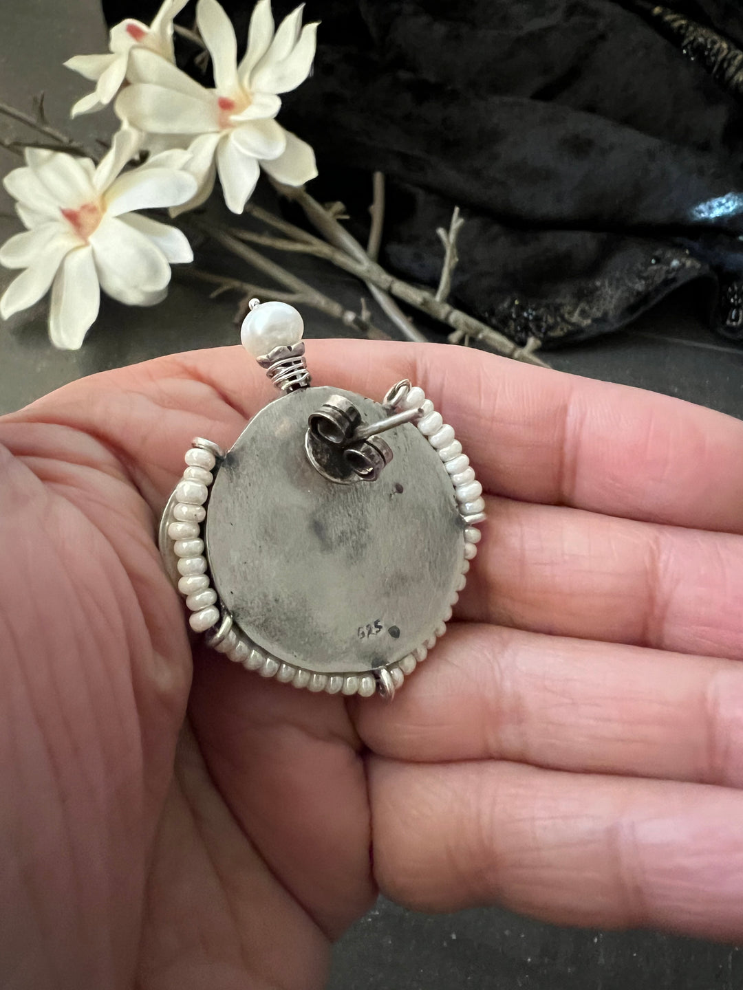 Designer Pure 925 Silver Pearl Studs