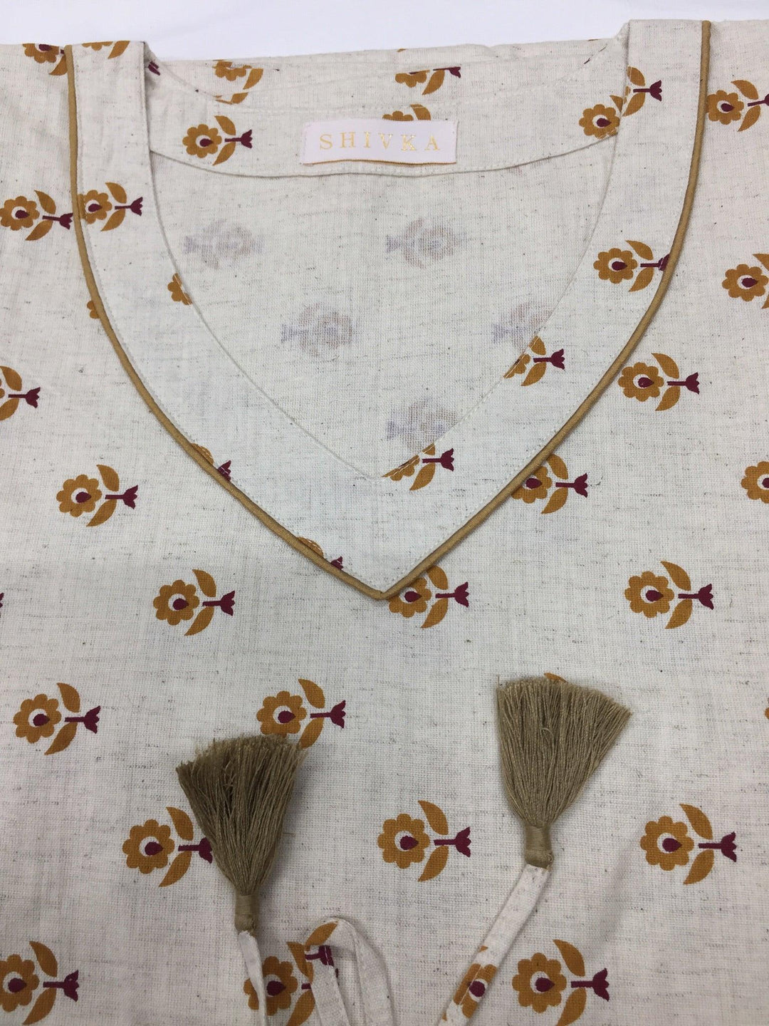 Indian Print Cotton Kaftan - SHIVKA