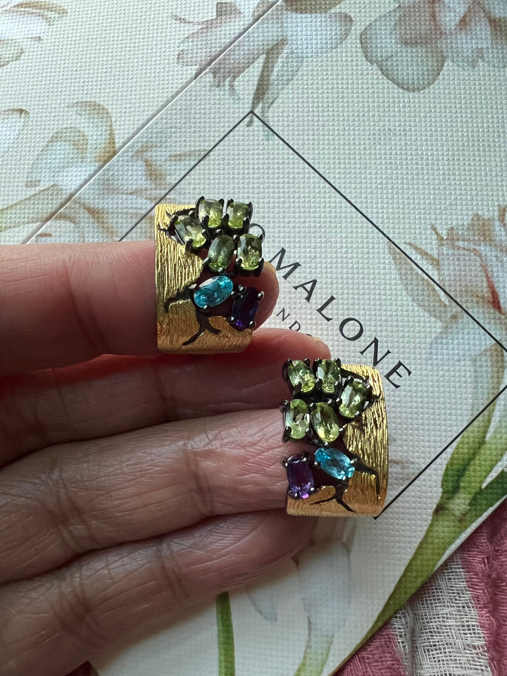 Multi Gemstone Pure 925 Silver Baalis