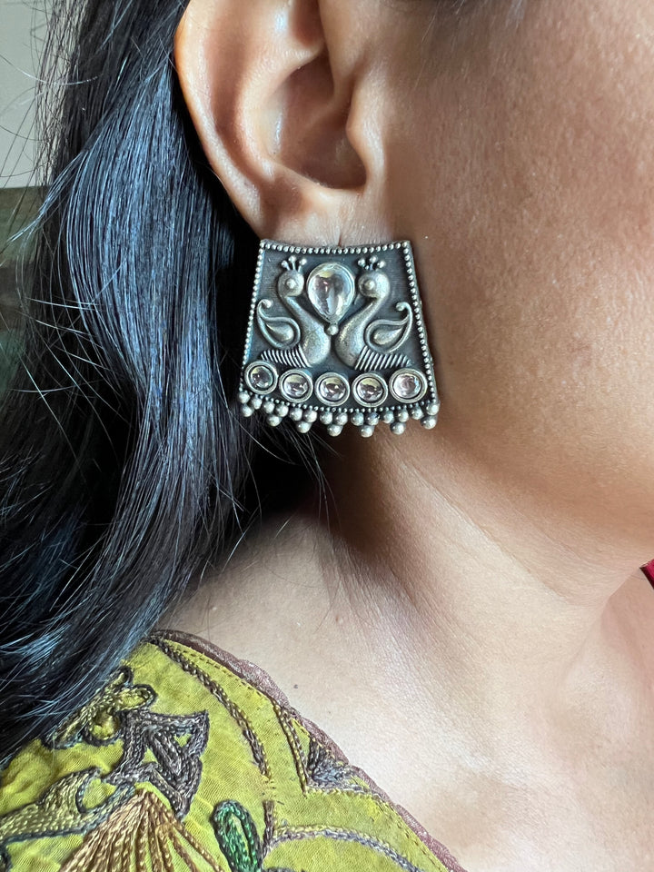 Antique Twin Peacock Earrings