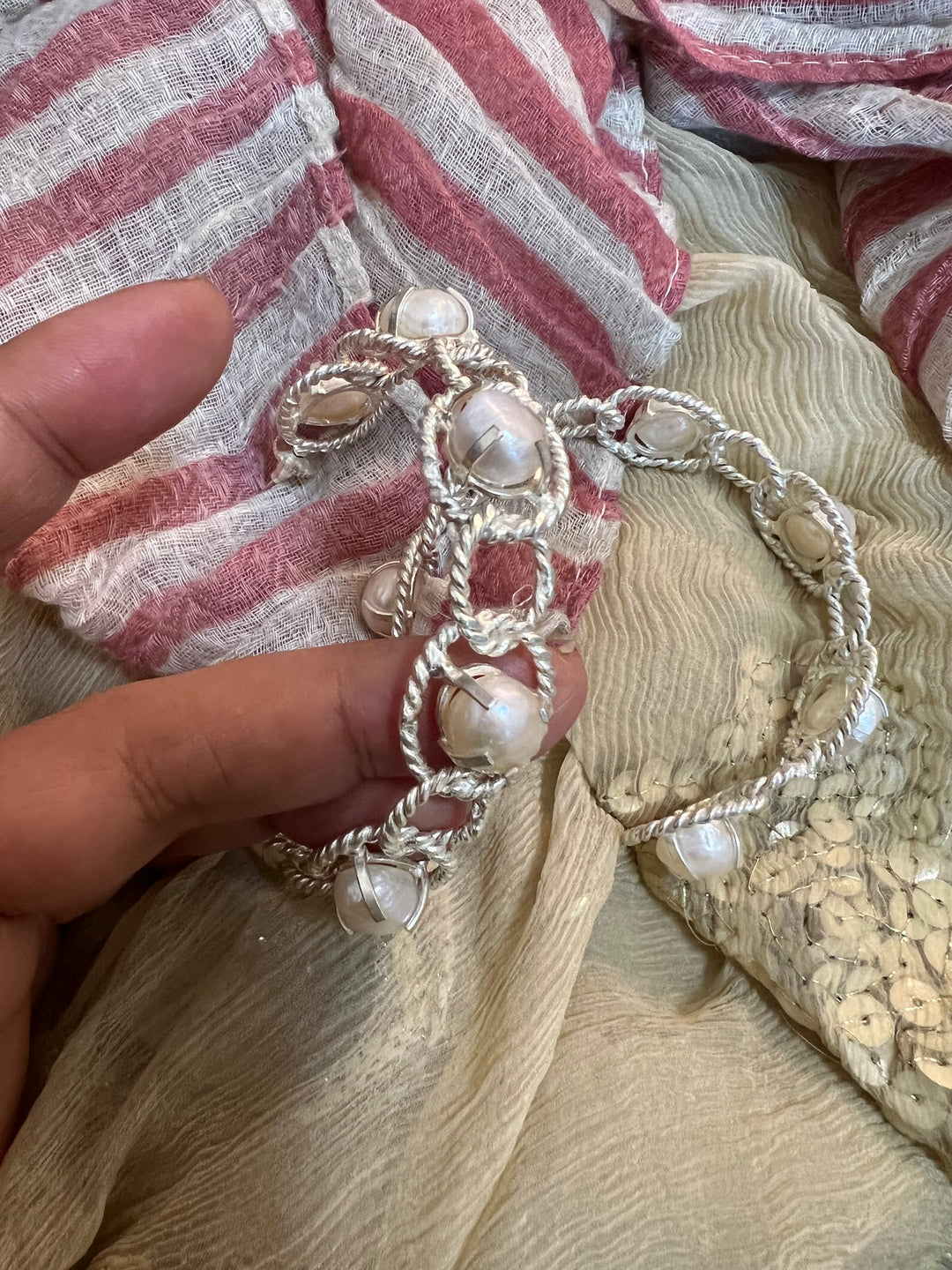 Classy Pearl Hoop Earrings