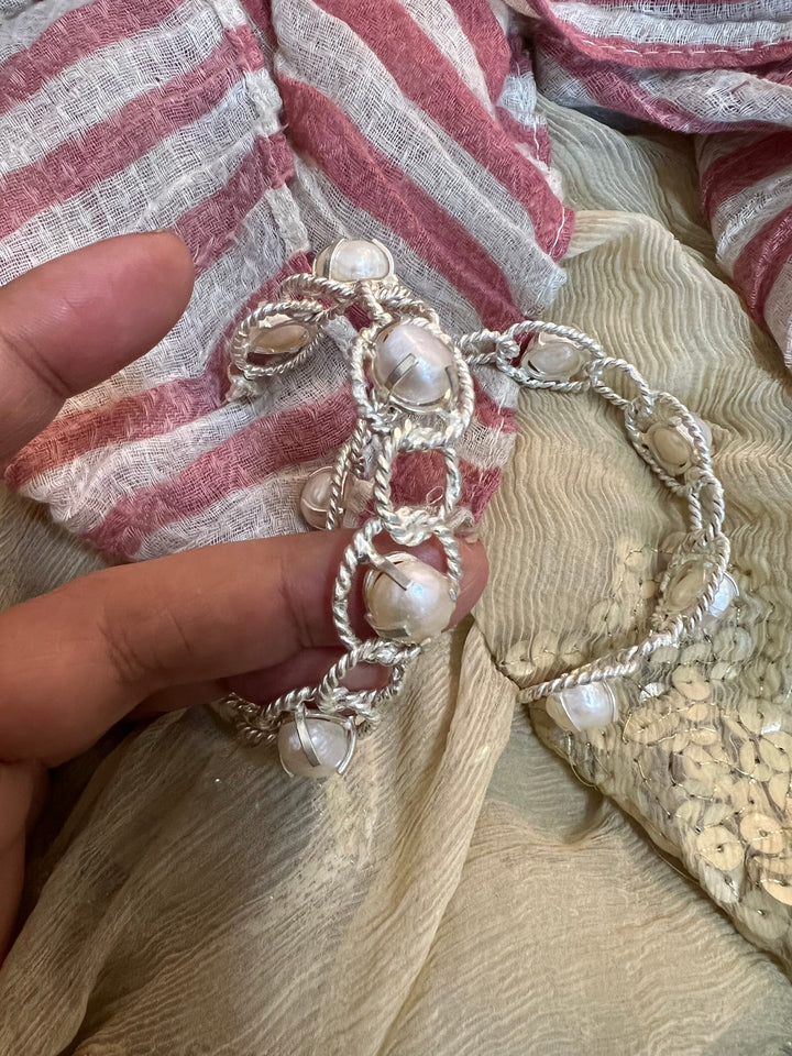 Classy Pearl Hoop Earrings