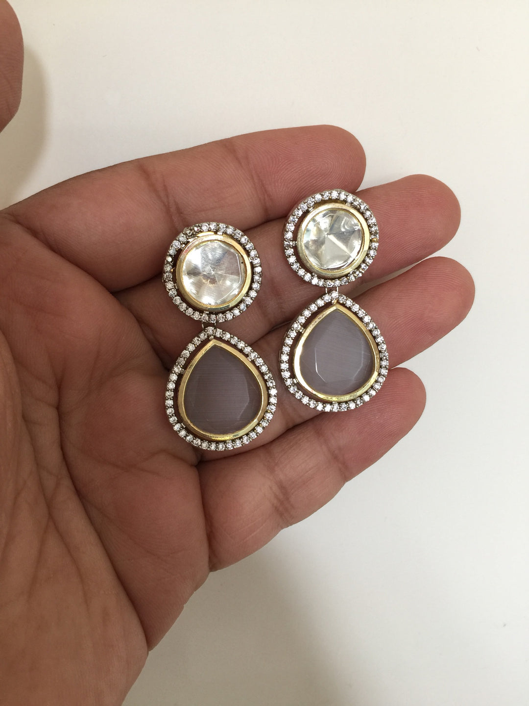 Victorian Kundan Necklace with Earrings