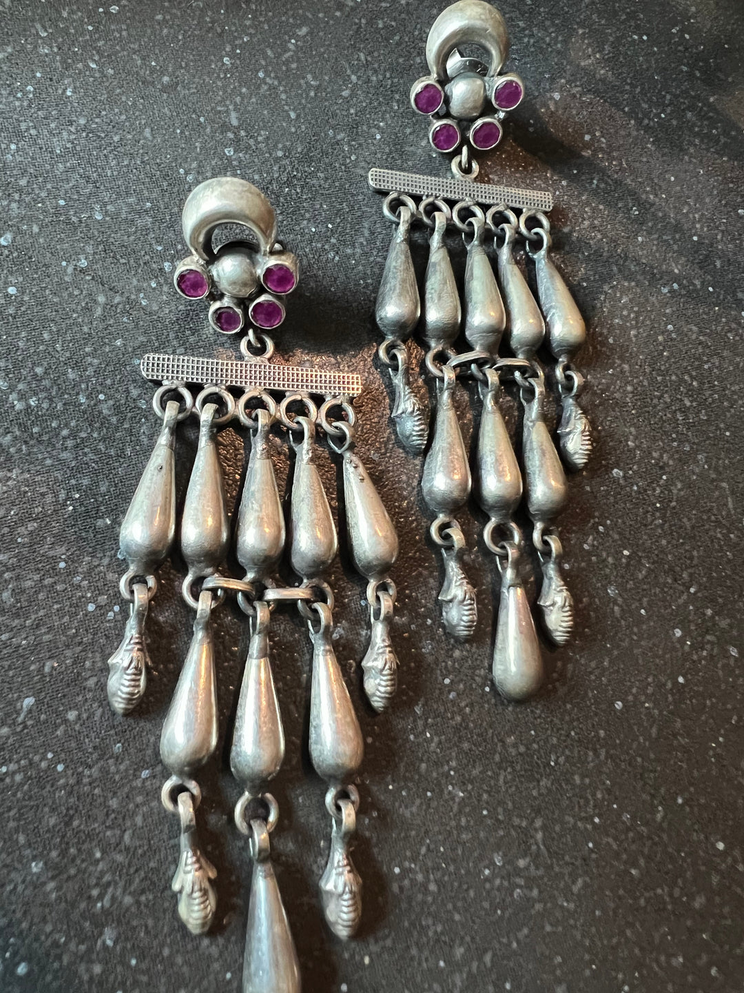 Dancing Doll Sterling Silver Long Earrings