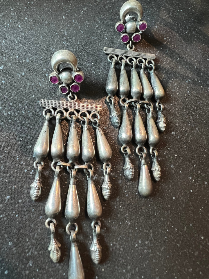 Dancing Doll Sterling Silver Long Earrings