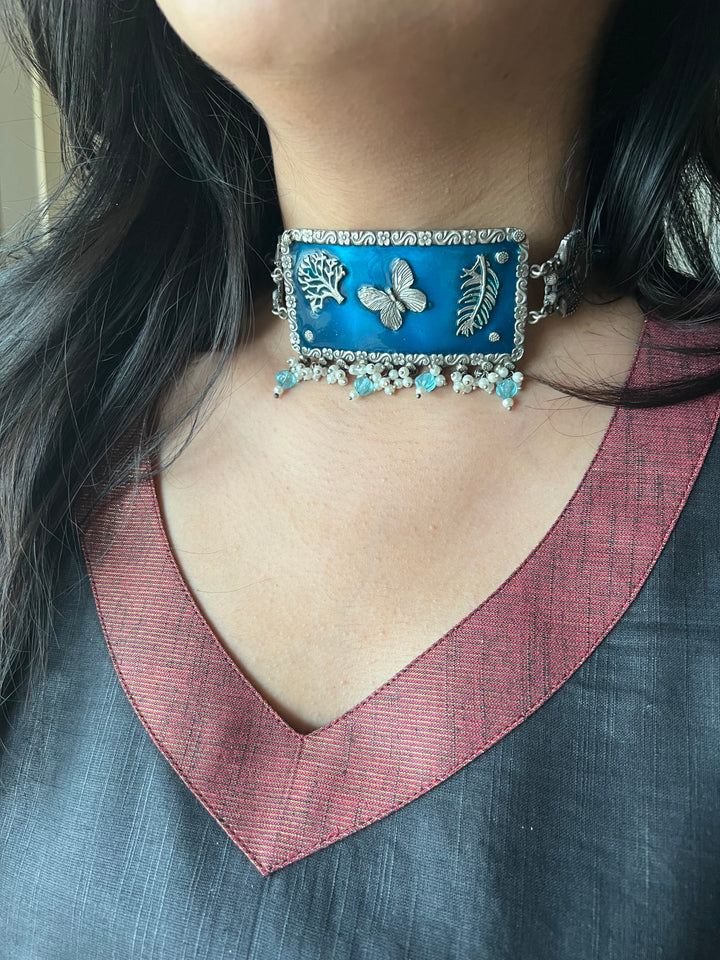 Antique Enamelled Choker