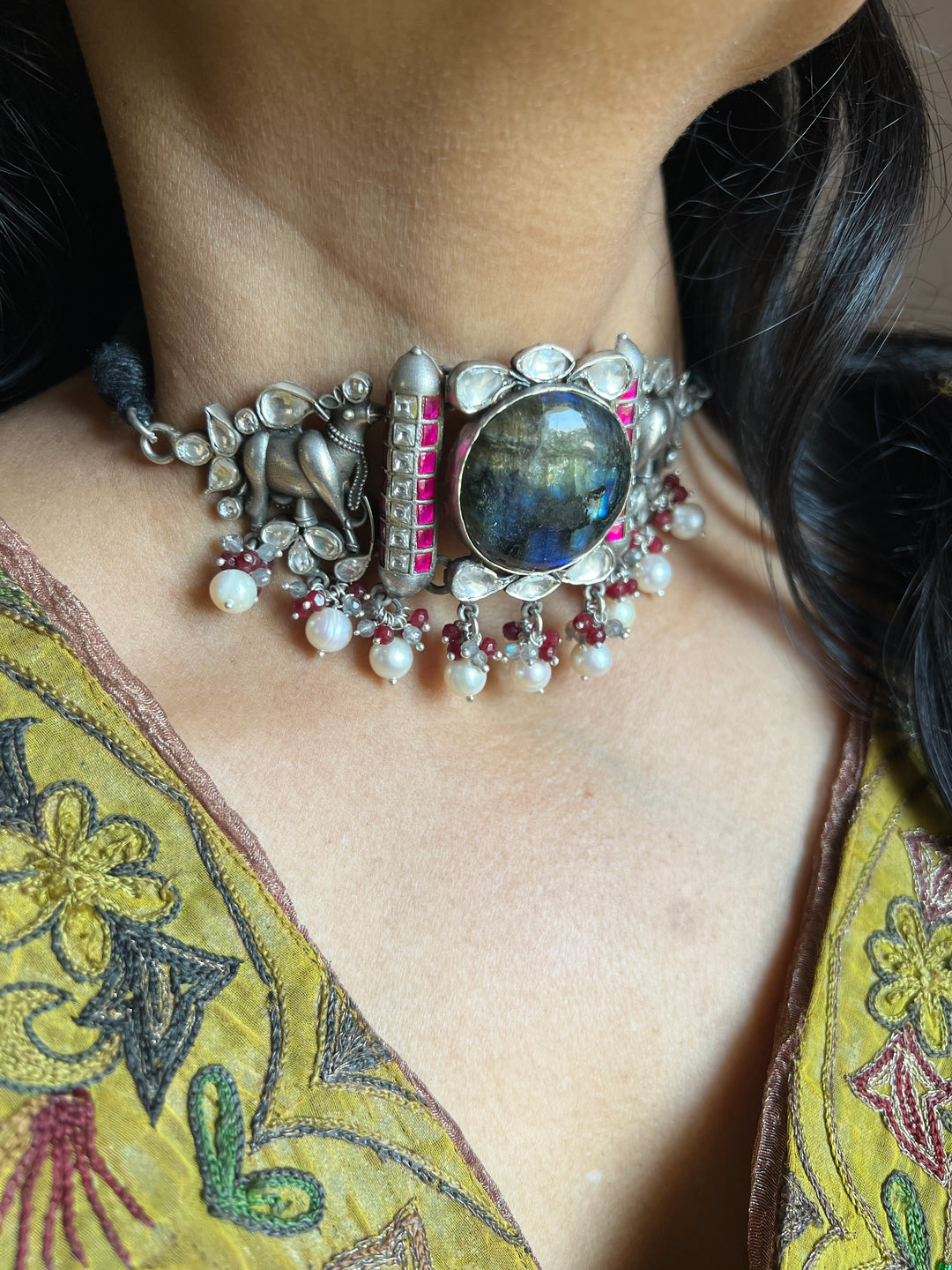 Designer Pure 925 Silver Choker