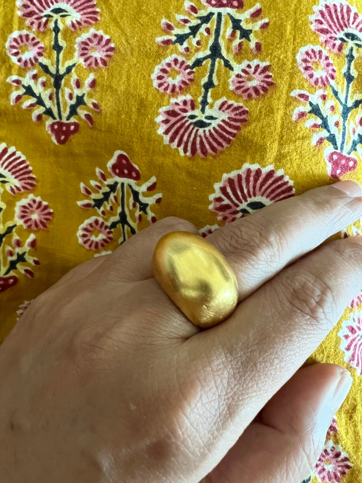 Gold Plated Brass Ring