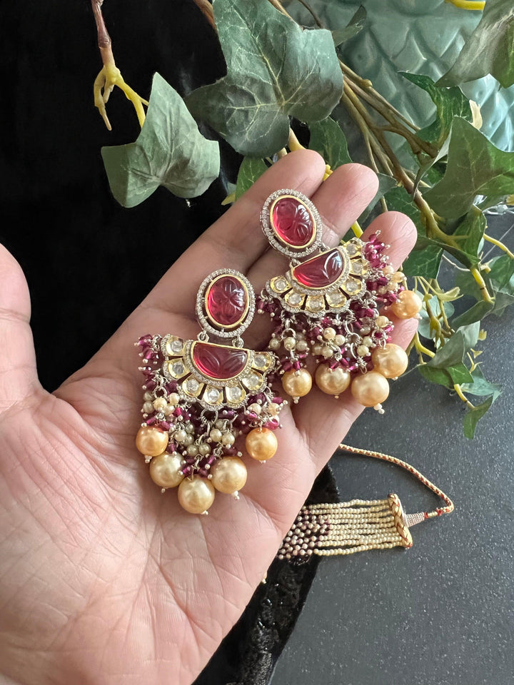 Gorgeous Kundan Choker with Statement Earrings - SHIVKA