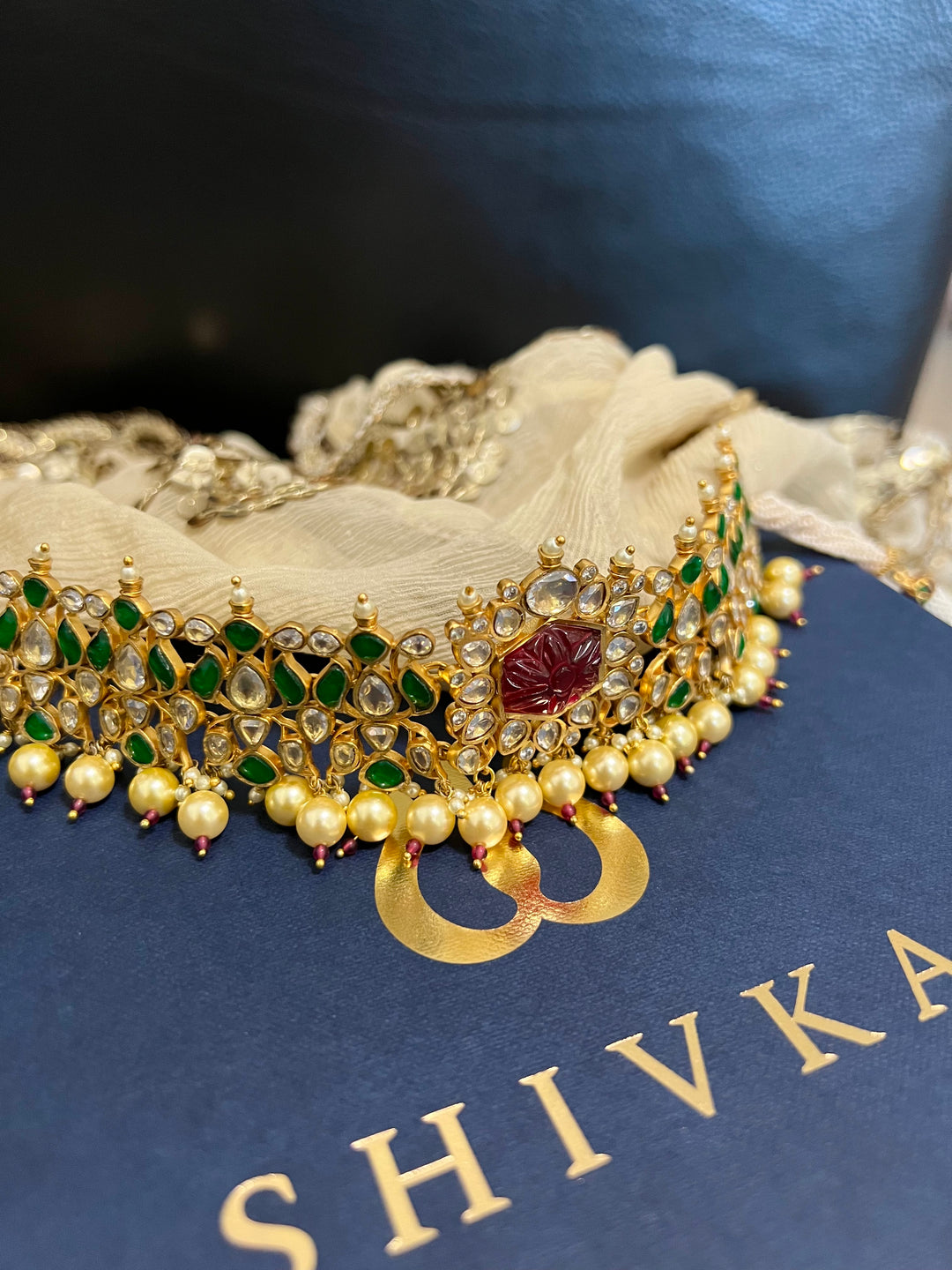 Royal Pachi Kundan Choker with Earrings