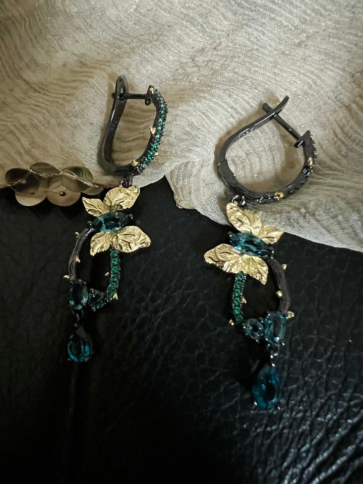 Designer Pure 925 Butterfly Earrings