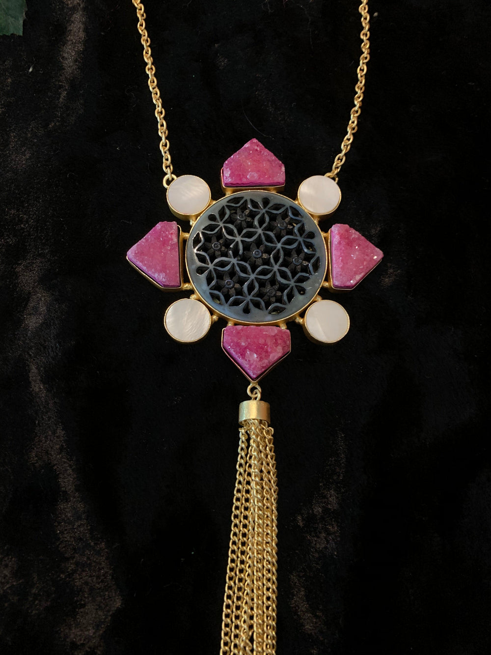 Pink Pendant Necklace - SHIVKA