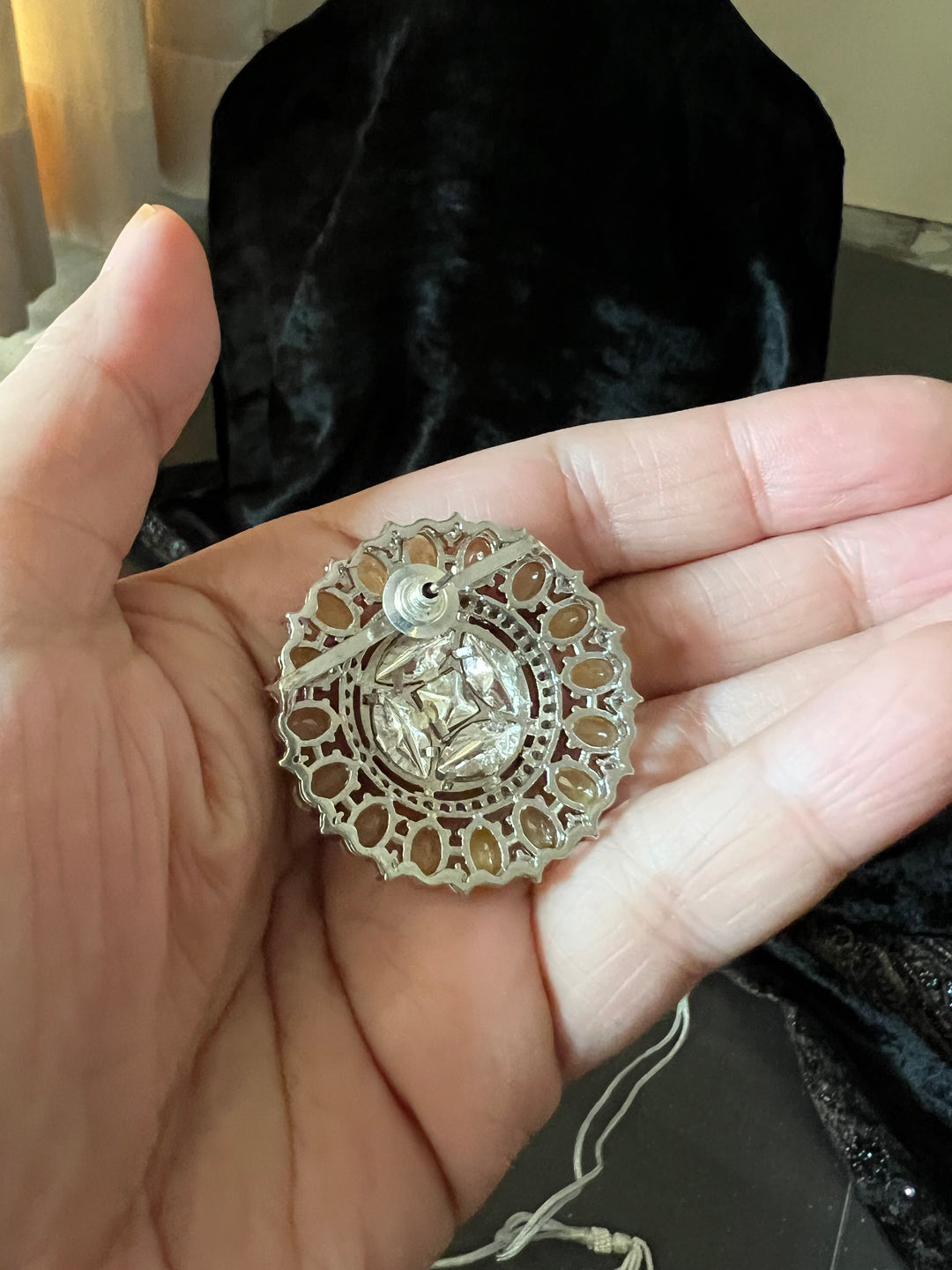 Victorian Kundan Choker Necklace with Earrings