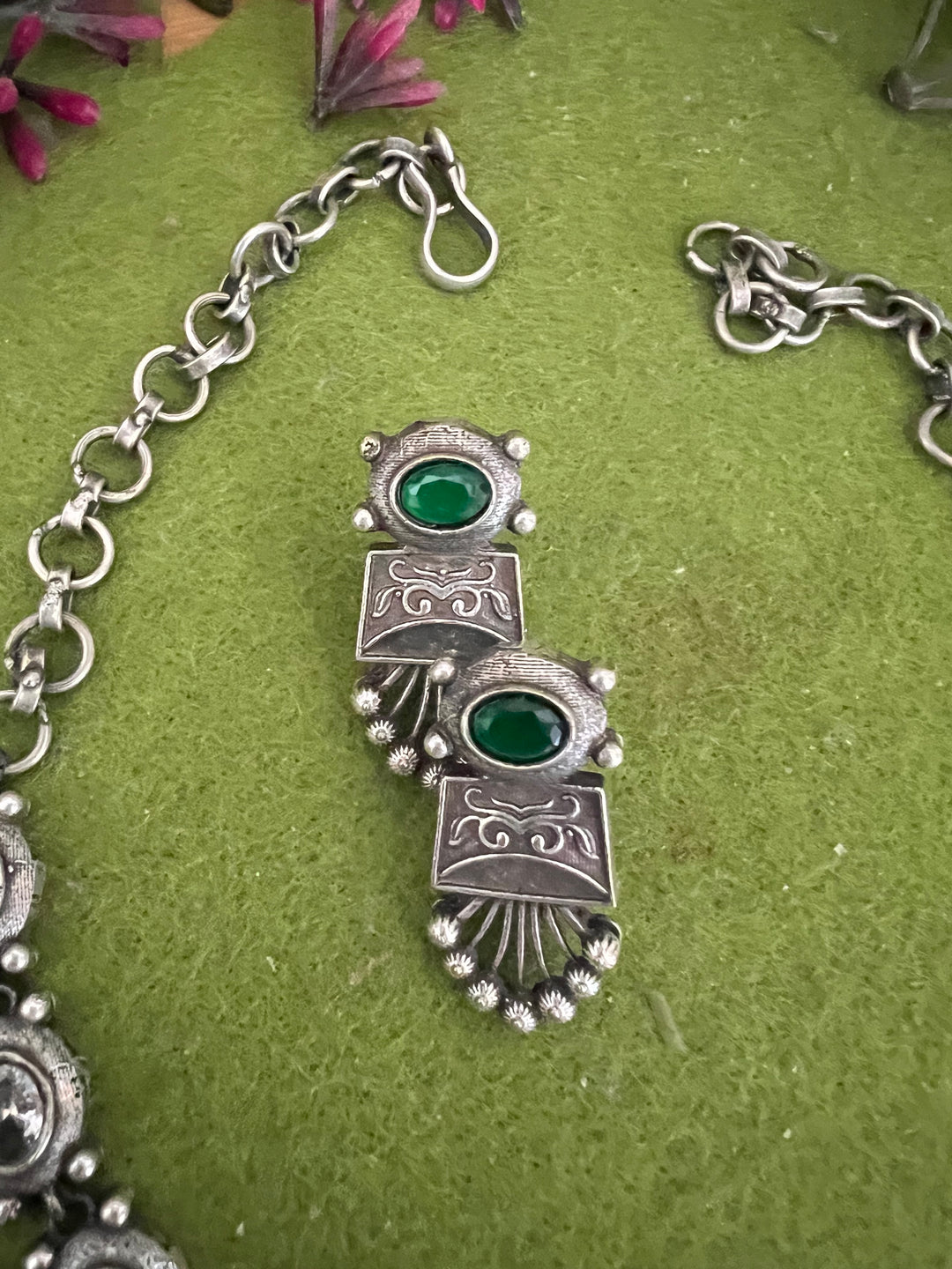 Antique Collar Necklace with Statement Studs