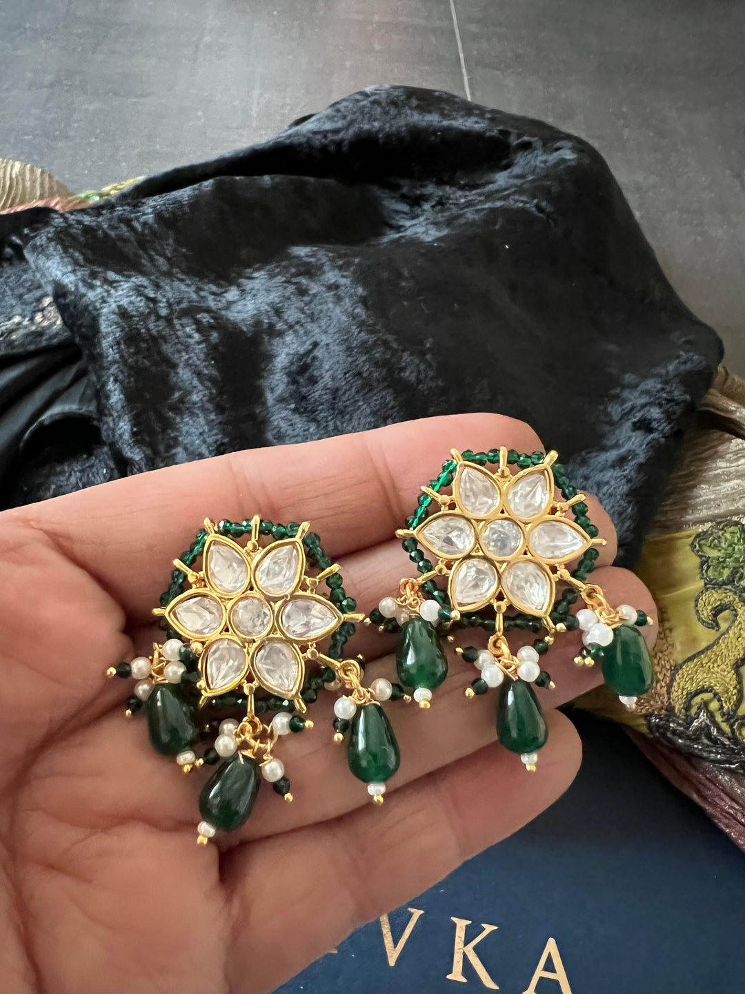 Scintillating Kundan Choker with Earrings - SHIVKA