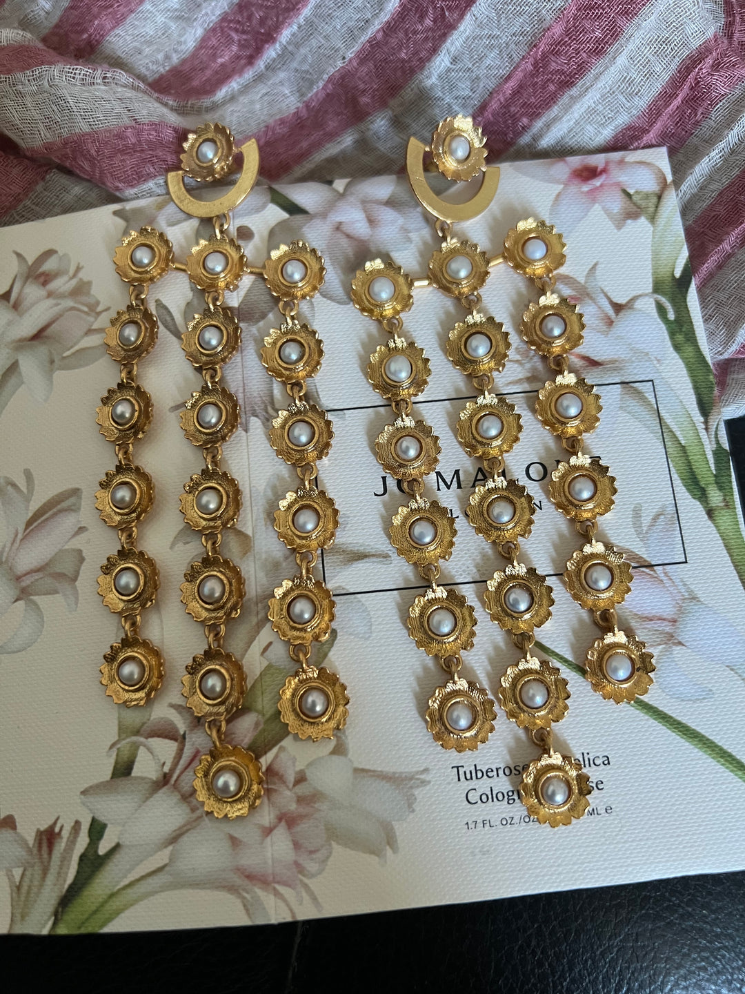 Statement Pearl Flowers Earrings