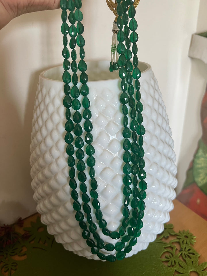 Green Onyx Almond Cut Mala