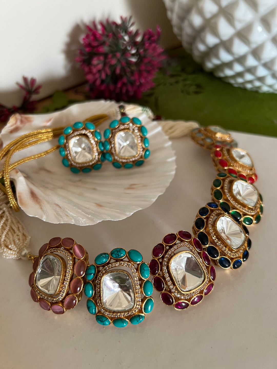 SHIVKA Designer Choker with Earrings