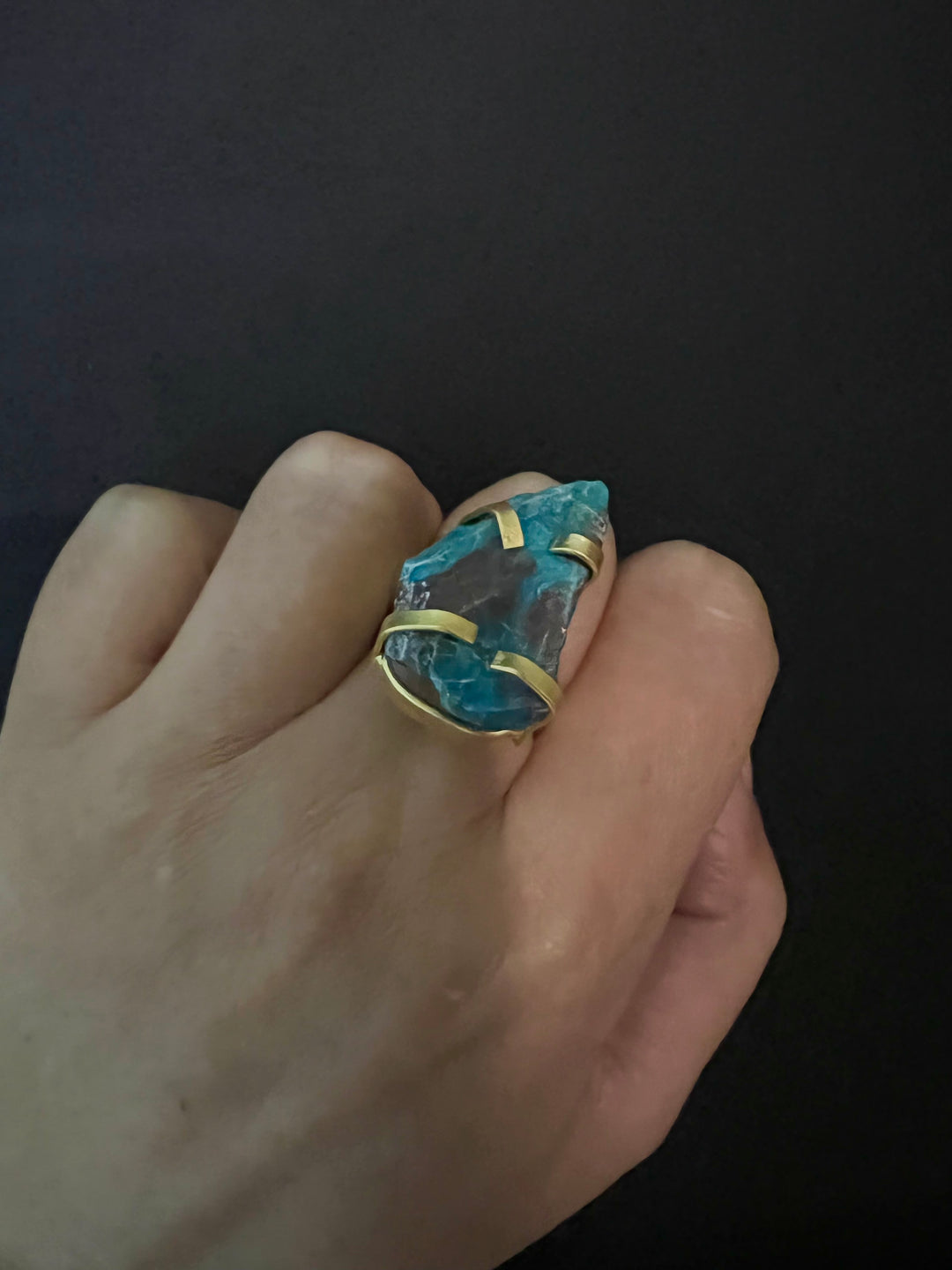 Statement Natural Gemstone Ring