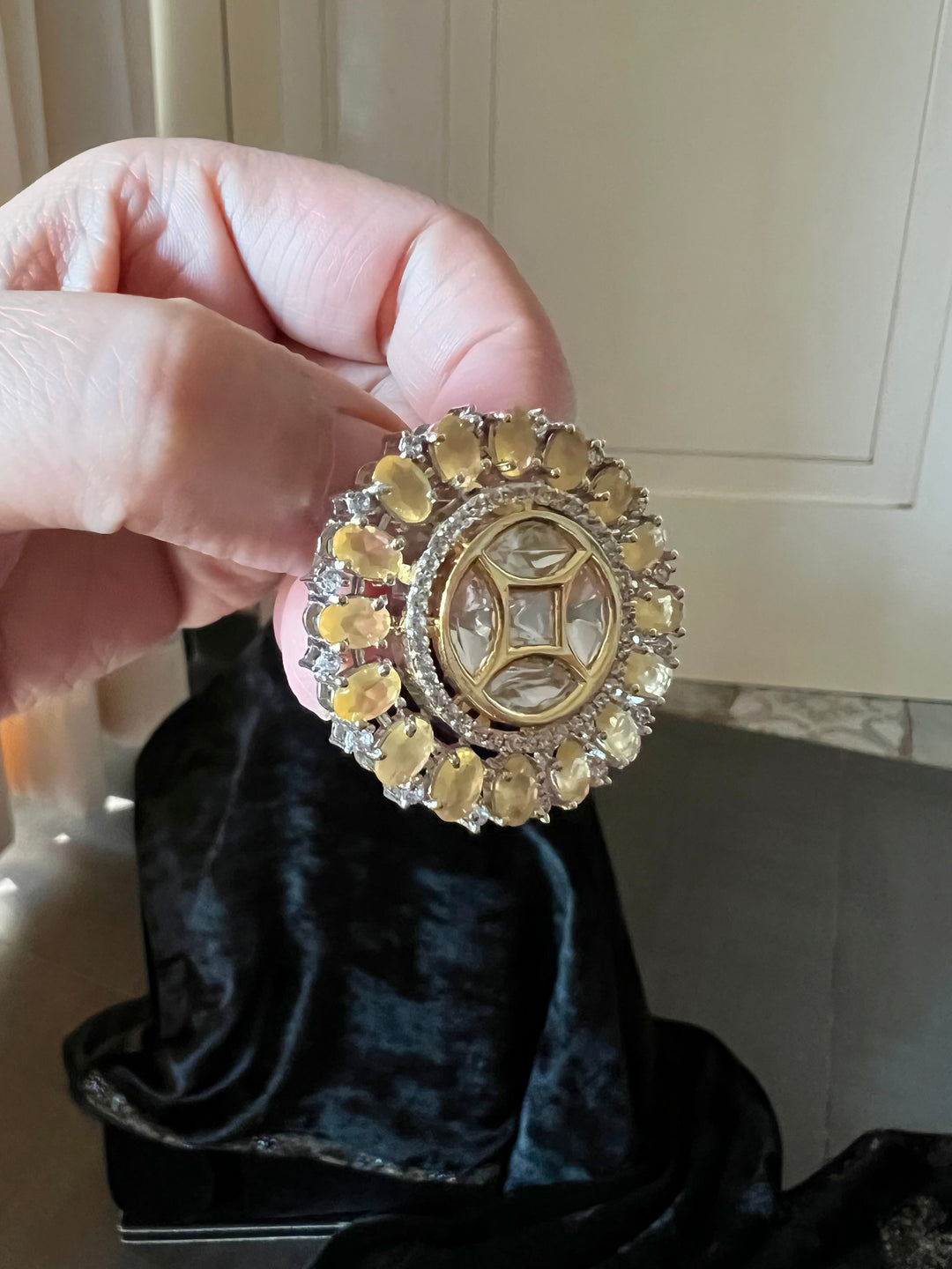 Victorian Kundan Choker Necklace with Earrings