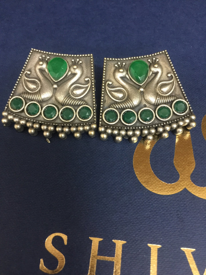 Antique Twin Peacock Earrings