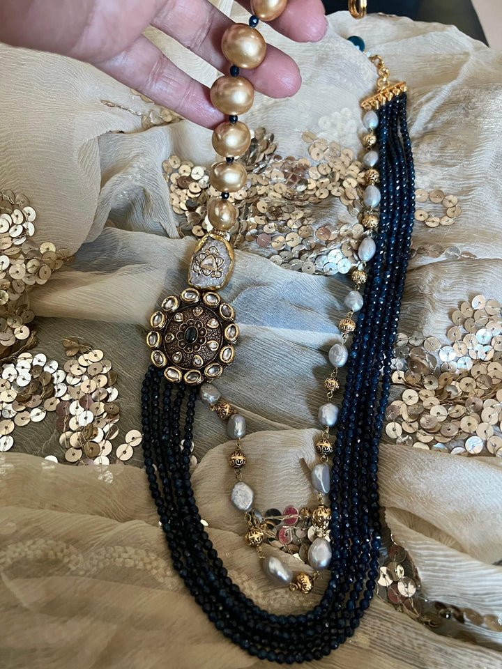 Premium Jade and Pearls Necklace - SHIVKA