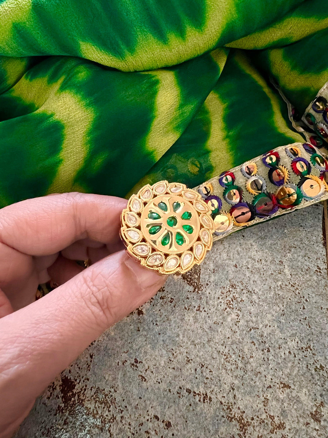 Kundan Wedding Ring - SHIVKA