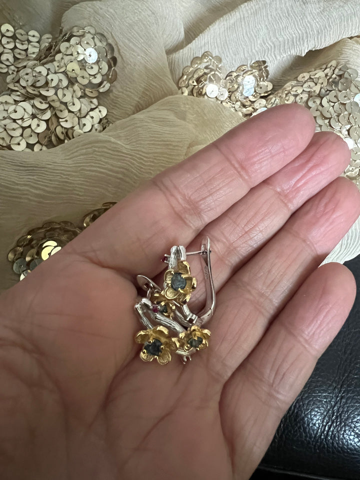 Designer Pure 925 Silver Baali Earrings