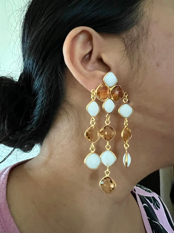 Statement Gemstones Earrings