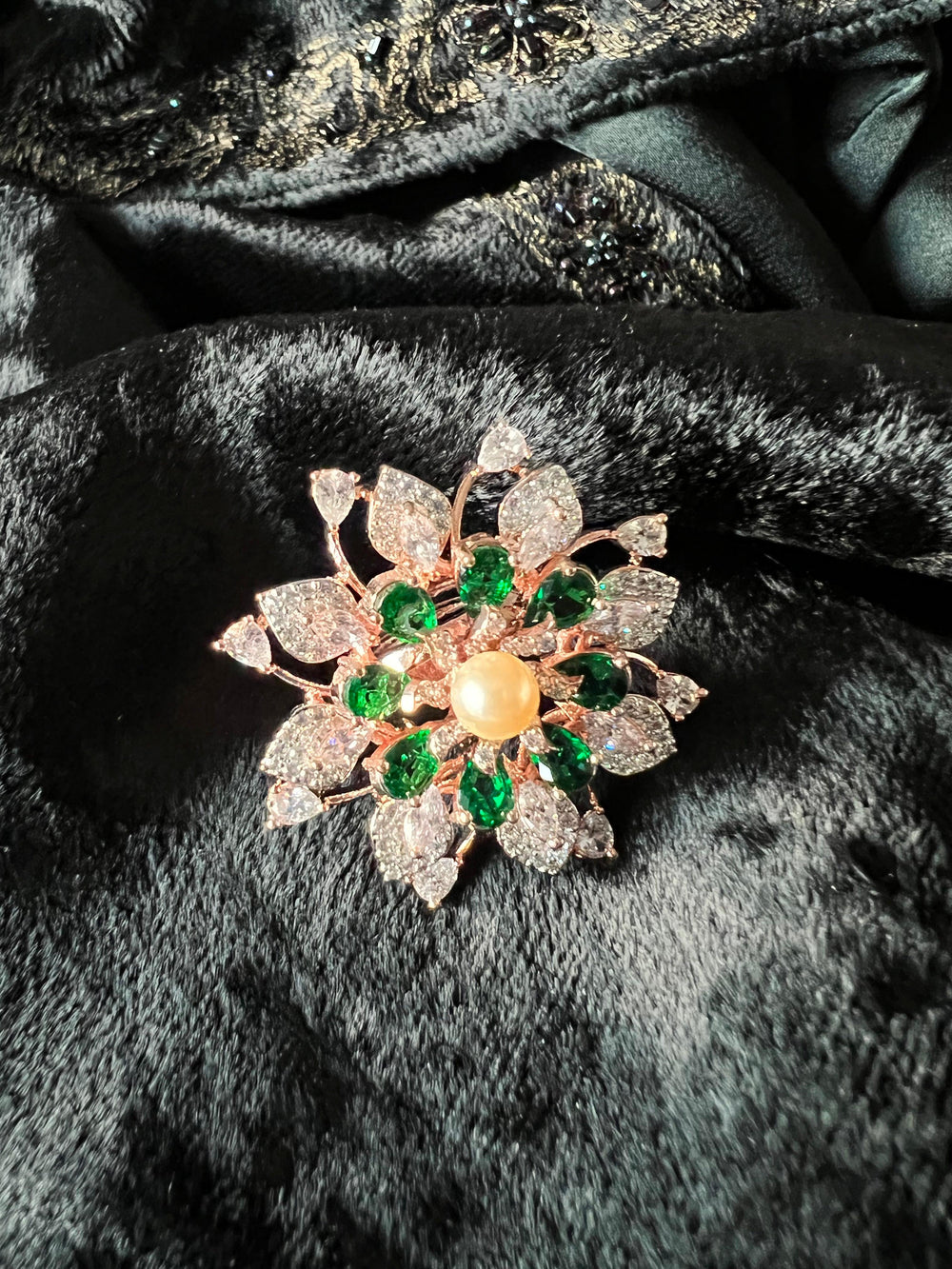 Statement Emerald Zirconia Ring - SHIVKA