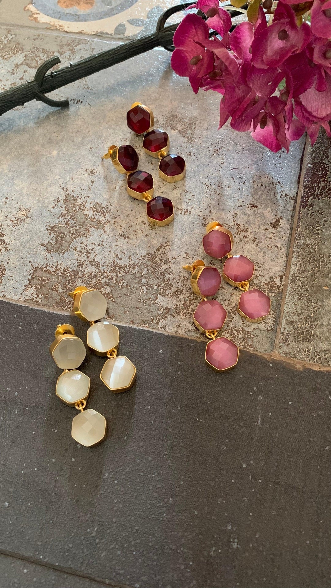 Hexagon Earrings - SHIVKA