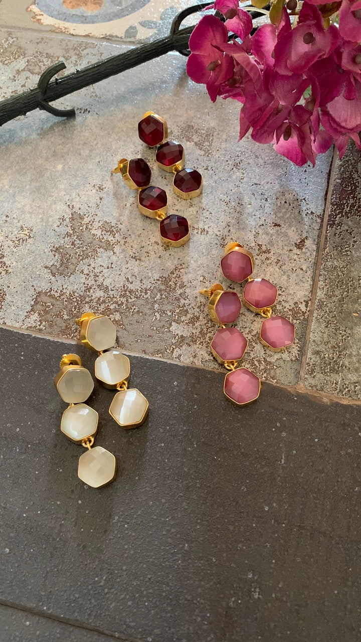 Hexagon Earrings - SHIVKA