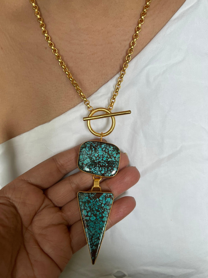 Statement Turquoise Necklace - SHIVKA