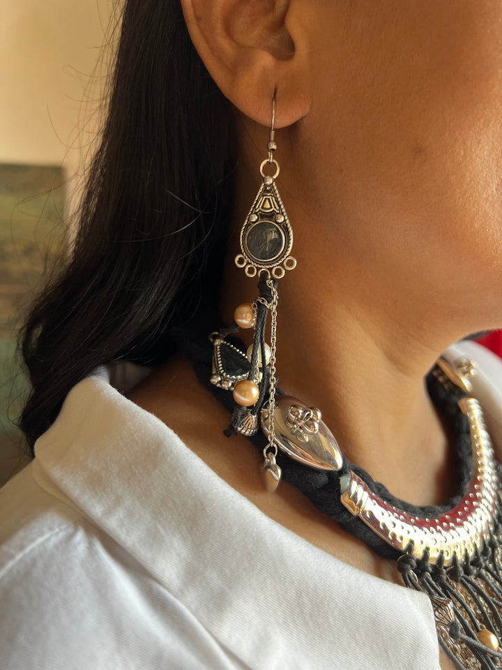 Fusion Hasli Necklace with Earrings