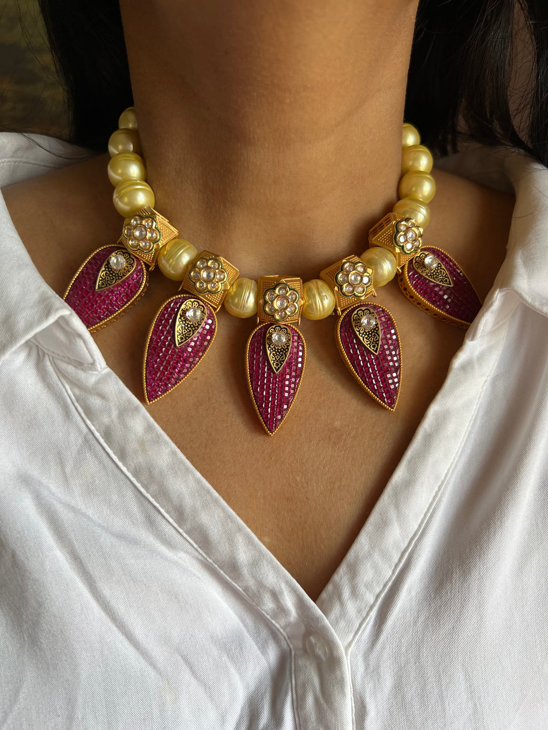 SHIVKA One of a Kind Designer Necklace with Earrings