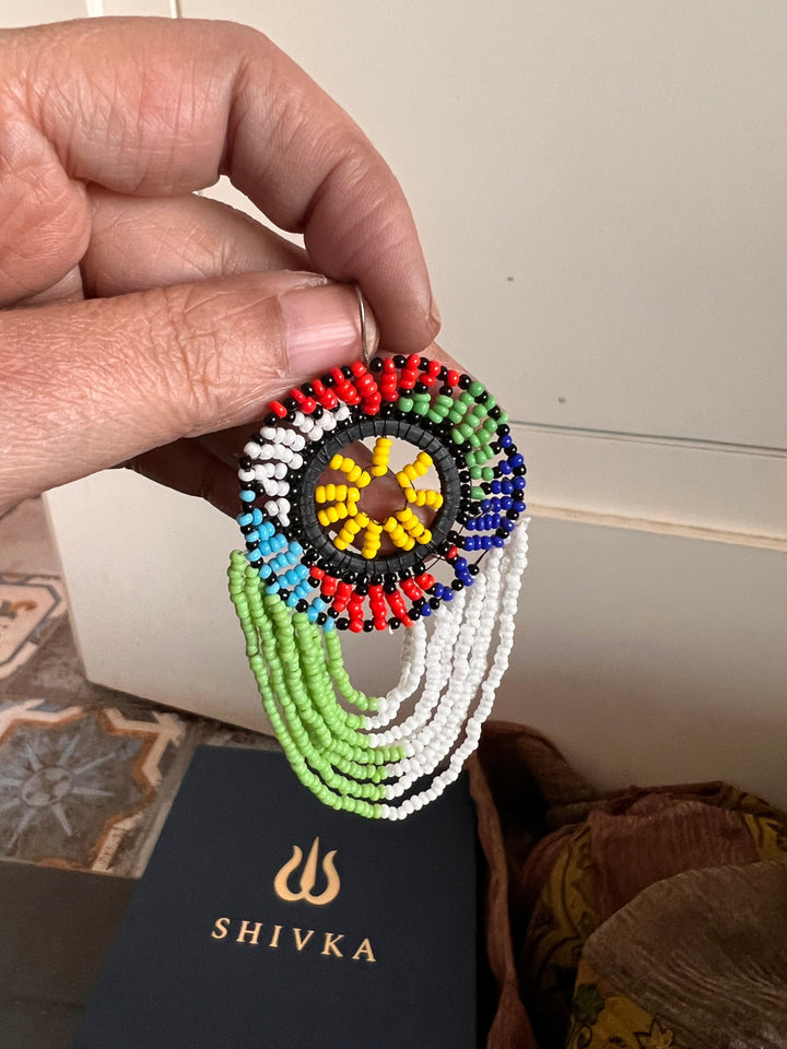 Statement Beaded Earrings - SHIVKA