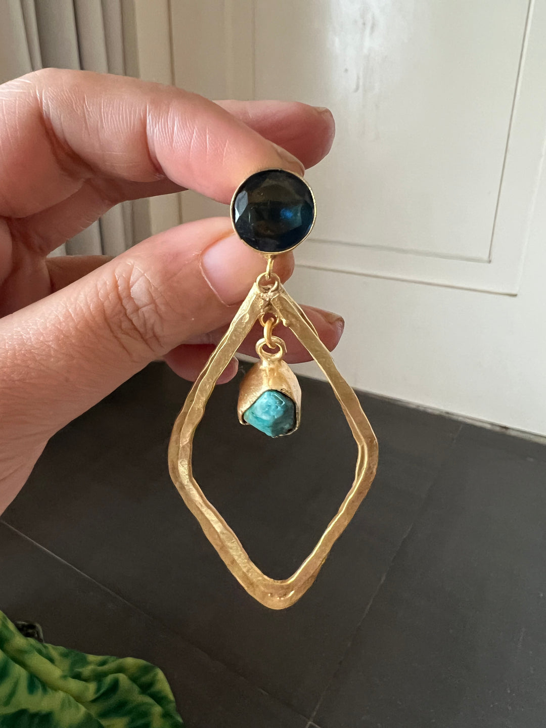 Double Stone Statement Danglers