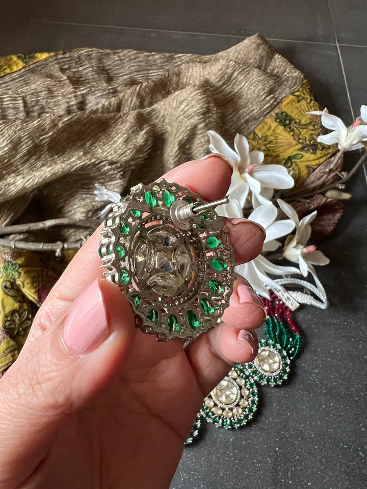 Victorian Kundan Choker Necklace with Earrings