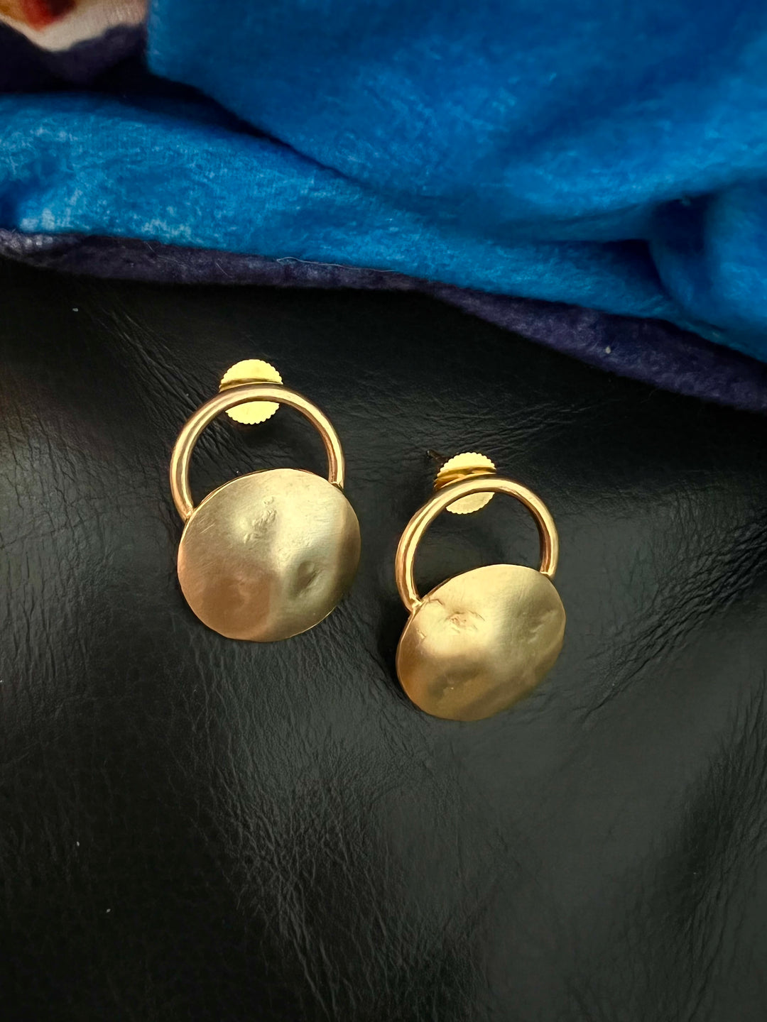 Gold Plated Brass Stud Earrings