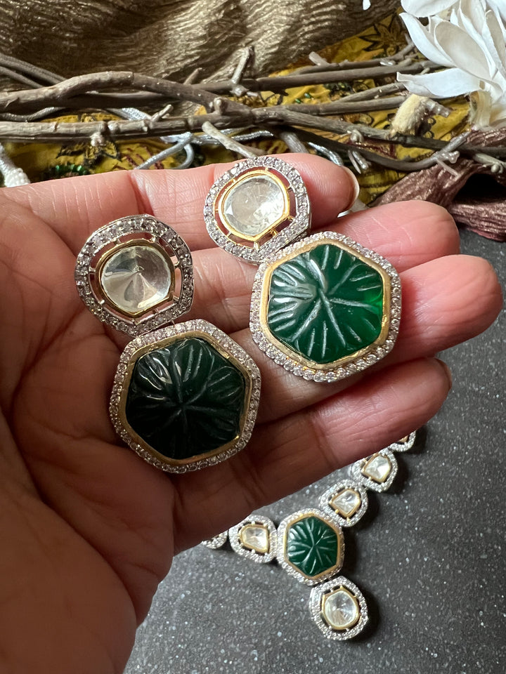 Victorian Kundan Necklace with Earrings