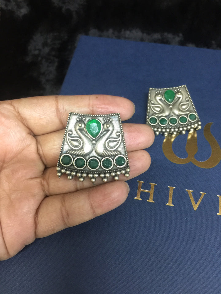 Antique Twin Peacock Earrings