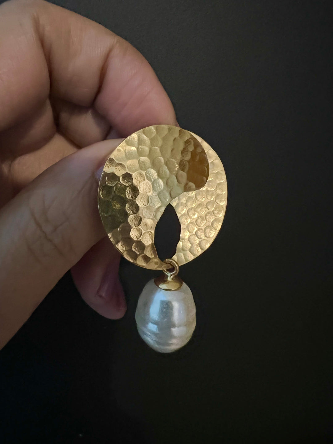 Classy Pearl Drop Gold Tone Earrings