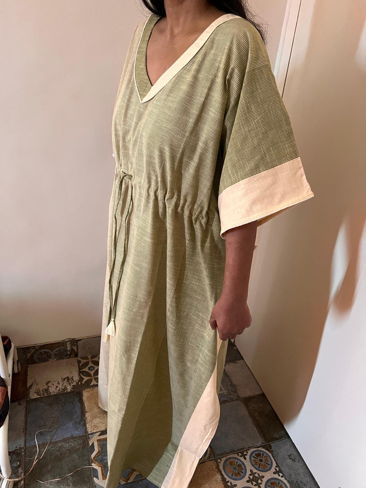 Indian Print Cotton Kaftan - SHIVKA