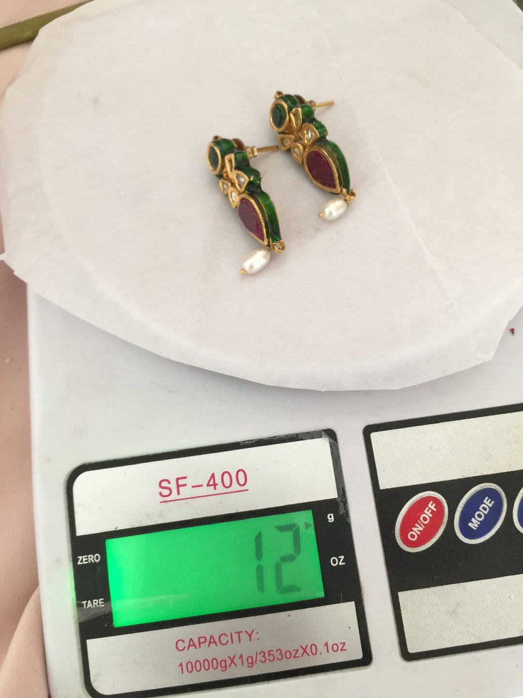 Vintage Kundan Necklace with Statement Earrings