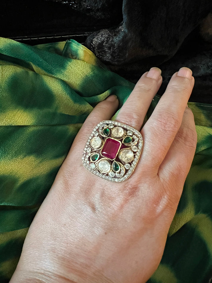 Gorgeous Kundan Zirconium Ring