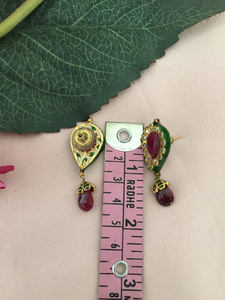 Vintage Kundan Necklace with Statement Earrings
