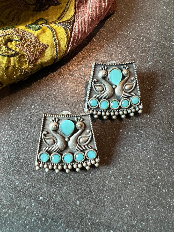 Antique Twin Peacock Earrings